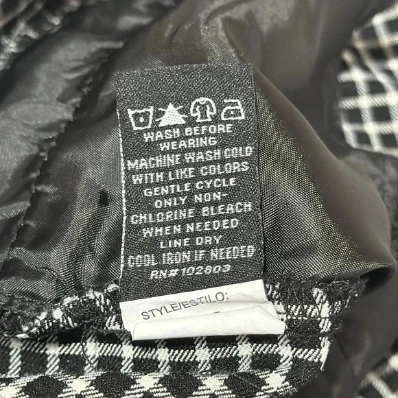 Briggs Elastic Waist Checkered Pants Size 6 - Picture 11 of 11